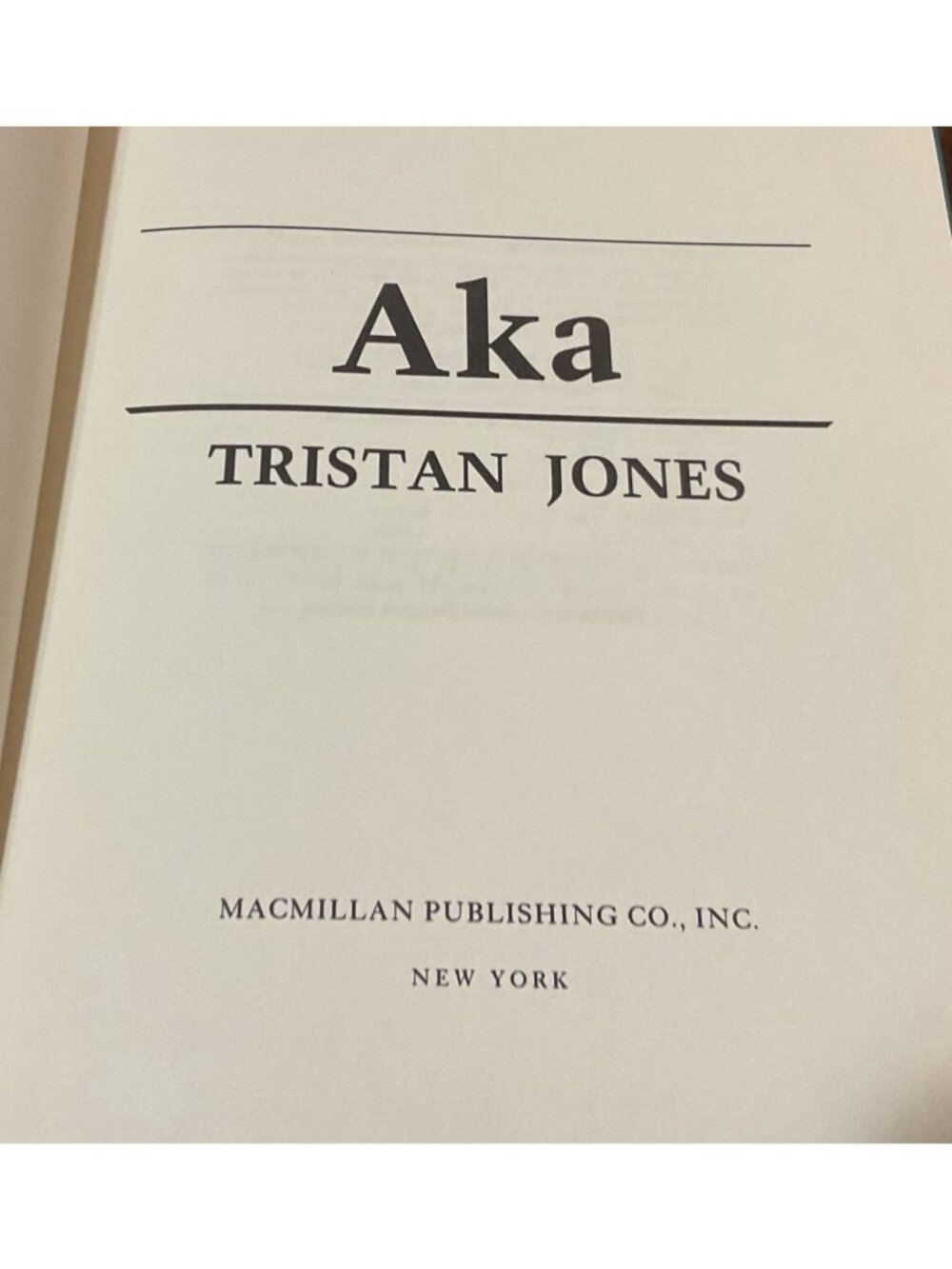 Aka By Tristan Jones Hardcover Novel 1981 First Edition Macmillan Publishing - Picture 4 of 6